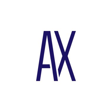 AX ilk mektup bağlantılı logo simge vektör