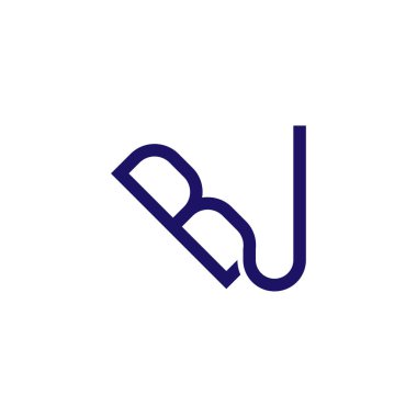 B J ilk mektup bağlantılı logo simge vektör