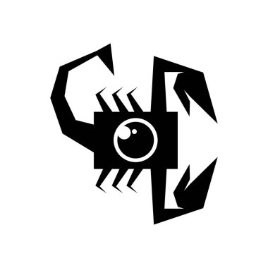 Akrep ile kamera logo simge vektör