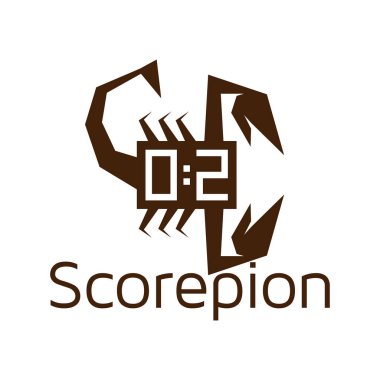 Akrep logo simge vektör ile puan edinildi