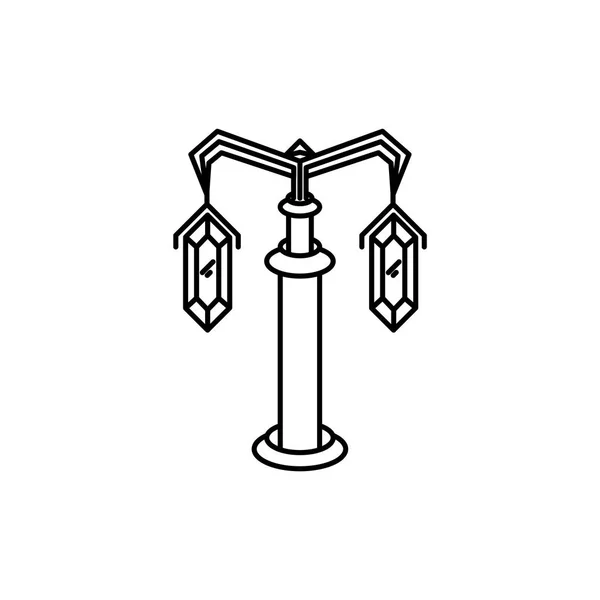 Bijoux Avec Lampe Jardin Logo Icône Vectorielle — Image vectorielle
