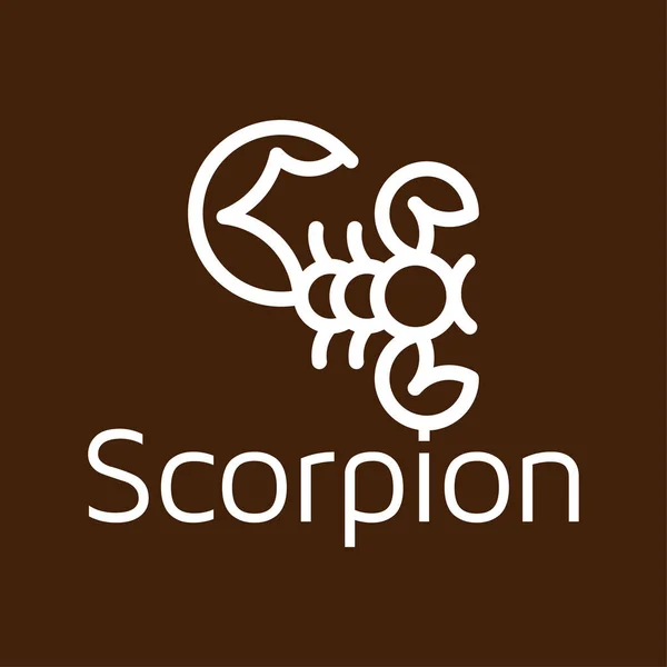 Linea Arte Scorpione Logo Icona Modello Vettoriale — Vettoriale Stock