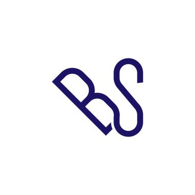 b s ilk mektup bağlantılı logo simge vektör