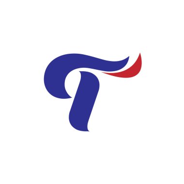 T soyut mektup logo simge vektör. q logosu