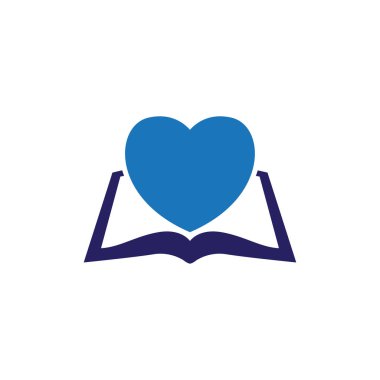 kitap logo simge vektör seviyorum