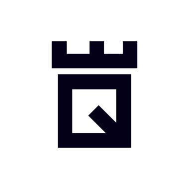 Kale kale ilk Q logo şablonu vektör