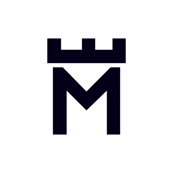 要塞城初期 ロゴのテンプレート ベクトル — ストックベクタ