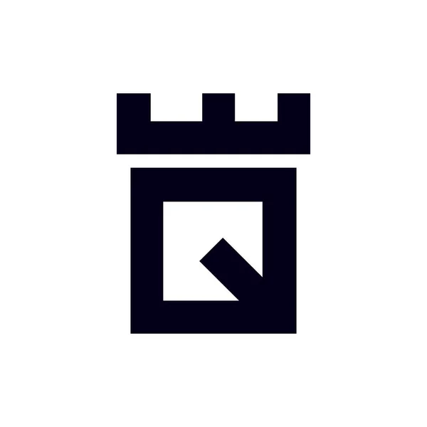 要塞城初期 ロゴのテンプレート ベクトル — ストックベクタ