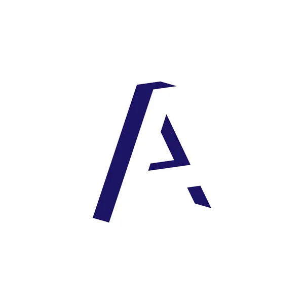 Een Brief Logo Negatieve Ruimte — Stockvector