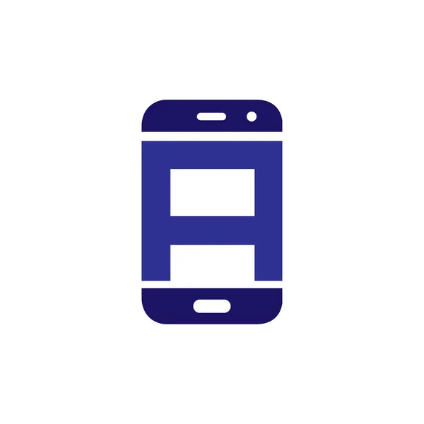 Počáteční Písmeno Smart Phone Logo Ikonu Vektorové — Stockový vektor