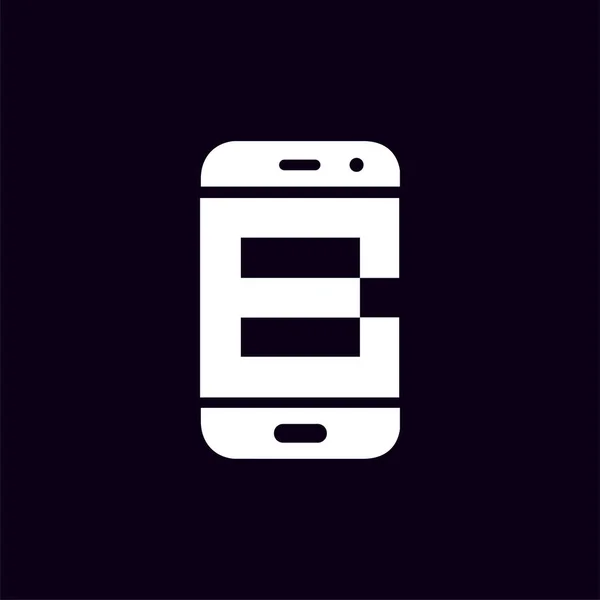 Anfangsbuchstabe Mit Smartphone Logo Symbol Vektor — Stockvektor
