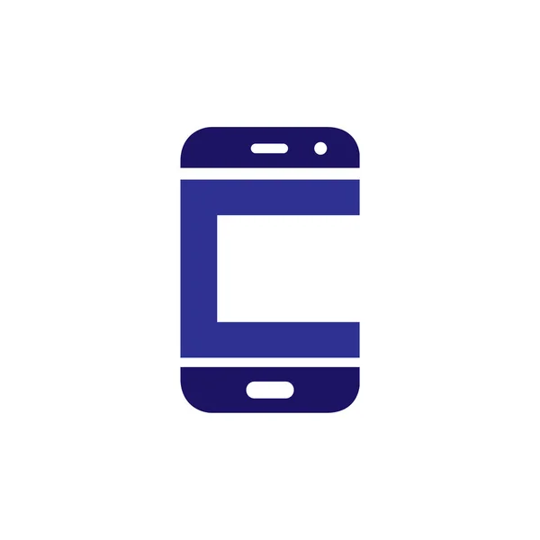 Початкова Літера Вектором Значка Логотипу Смартфона — стоковий вектор