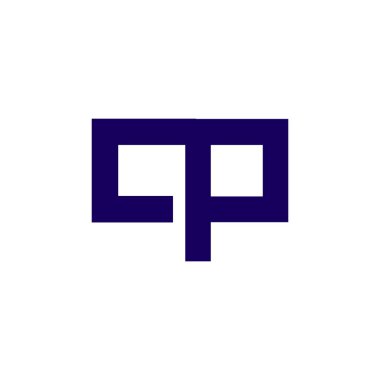 c p ilk harfleri küçük harf bağlantılı logo simge vektör