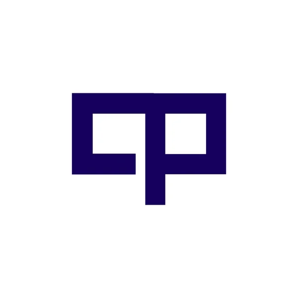 Letra Inicial Minúscula Vector Icono Logotipo Vinculado — Archivo Imágenes Vectoriales