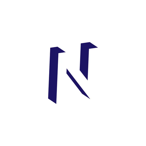 Negatif Alan Simge Vektör Şablonu Harfi Logo — Stok Vektör