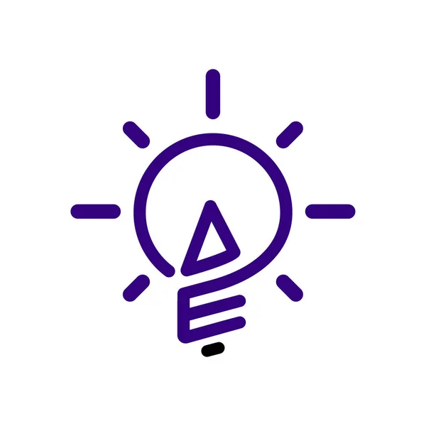 İlk E harfi ile yaratıcı ampul Logo vektör öğesi. İlk harf ampul Logo şablonu