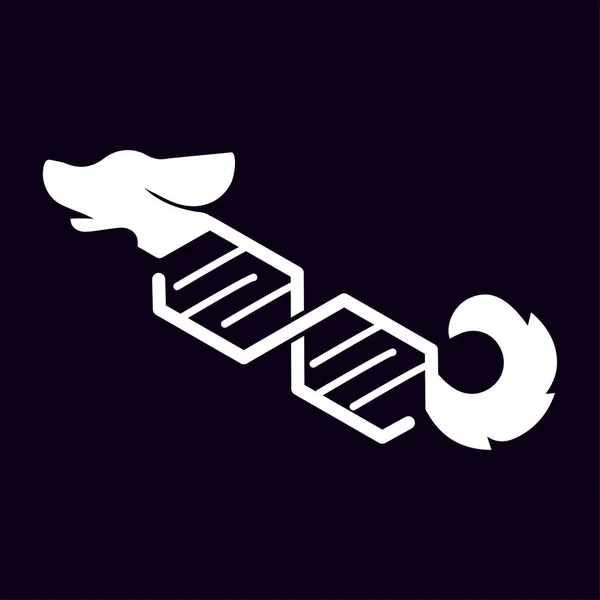 Pies Dna Logo Wektor Pies Logo Szablon — Wektor stockowy
