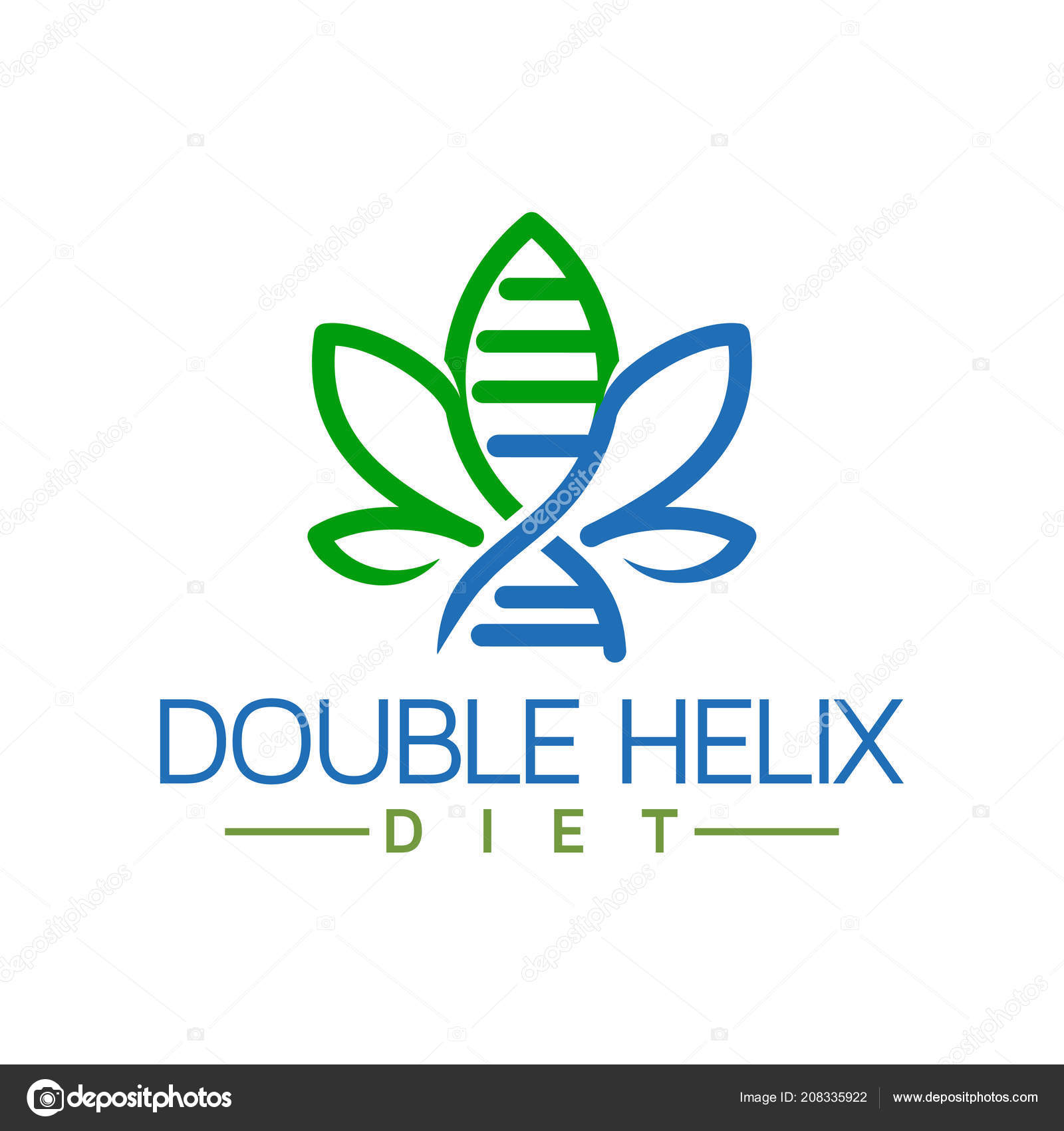 tråd Loaded Mælkehvid Double Helix Dna Logo Vector Template Stock Vector Image by ©Desbayy  #208335922