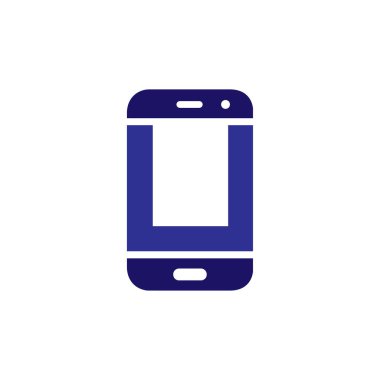 U ilk harfi ile akıllı telefon logo simge vektör