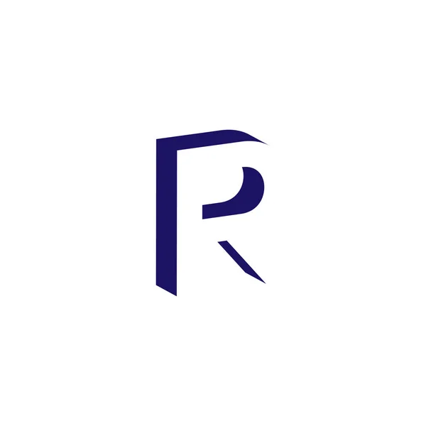 Letter Logo Negatieve Ruimte Vector Sjabloon — Stockvector