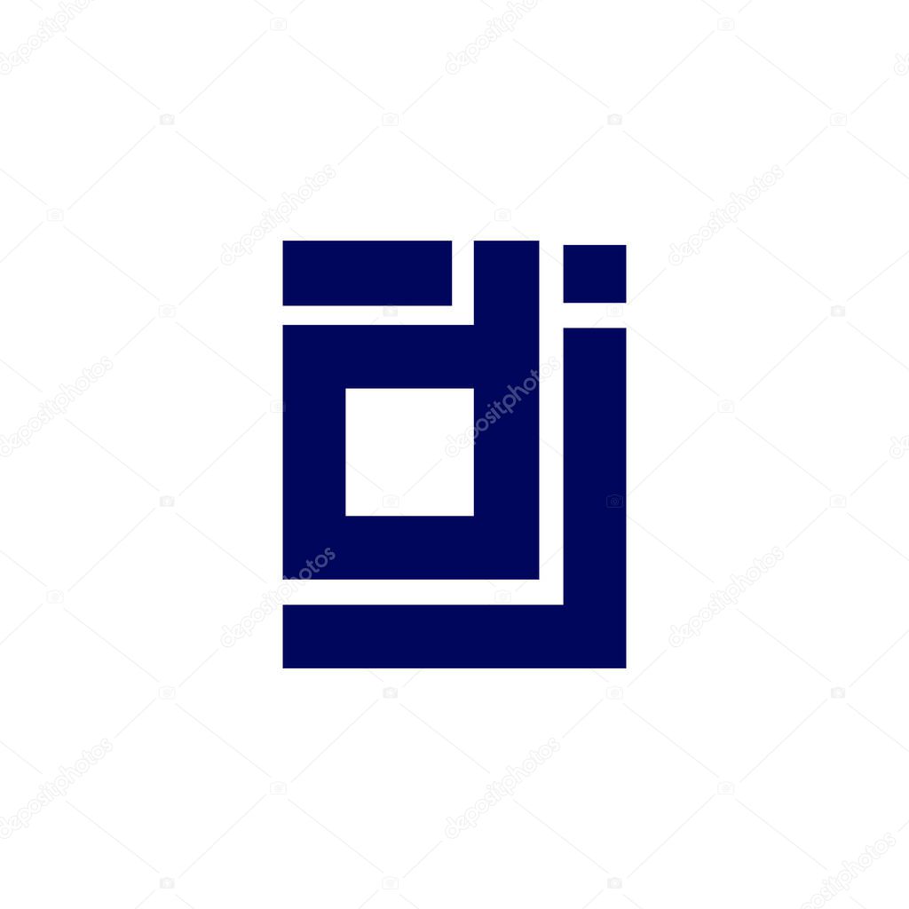 Dj Initial Letter lowercase Linked logo icon vector