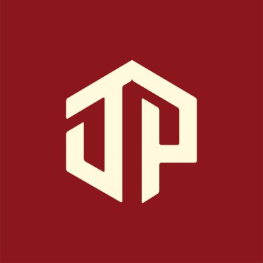 DP ilk mektup altıgen logo vektör