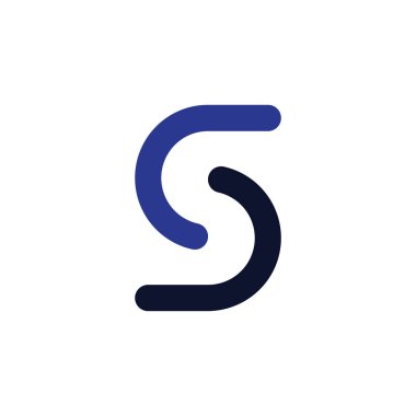 S harfi Soyut logo simge vektör