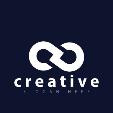 sonsuzluk ile elektrik sembol soyut logo simge vektör