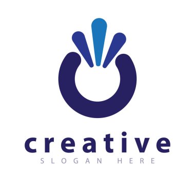 Saç Soyut logo simge vektör ile U