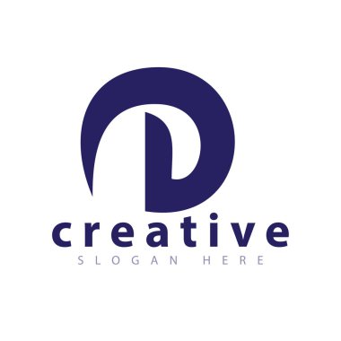 d harfi logo simge vektör