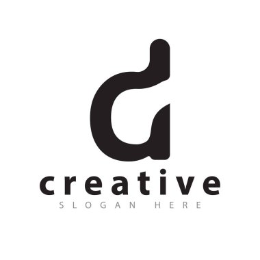 d harfi logo simge vektör