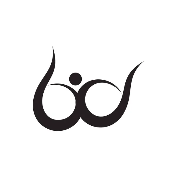Початкова Літера Іконкою Логотипу Людей — стоковий вектор