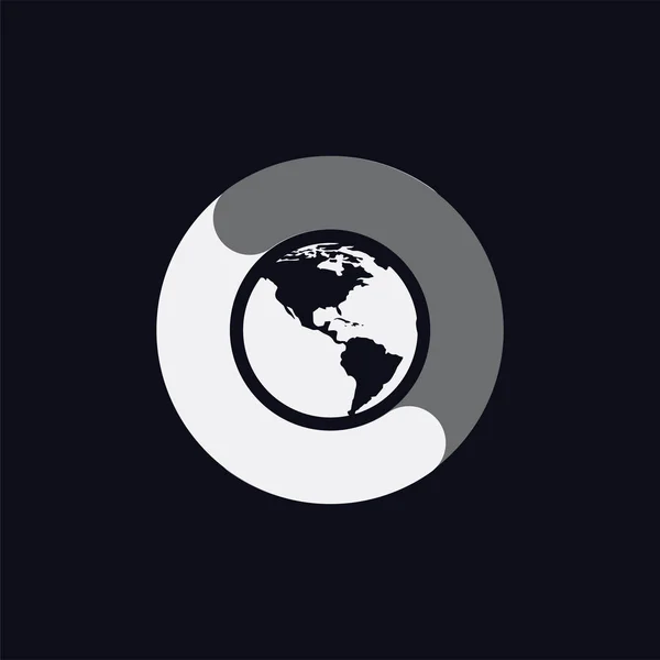 Буква Логотипом Globe — стоковый вектор