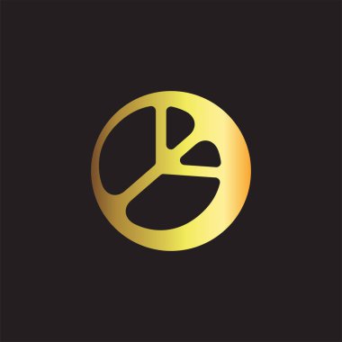 Altın barış logo simge şablonu