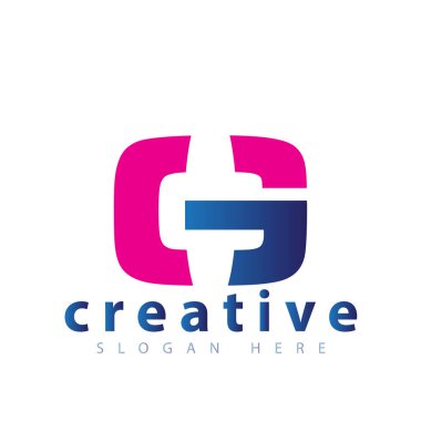 G harfi Logo simge vektör şablonu