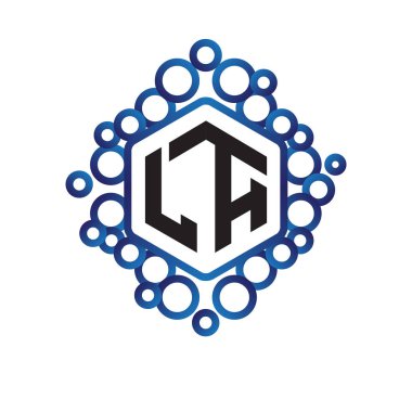 La ilk mektup altıgen logo vektör