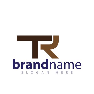 Tr ilk harf logo vektör