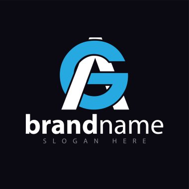 AG ilk harf logo simge vektör