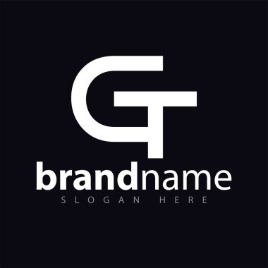 Gt ilk harf logo simge vektör