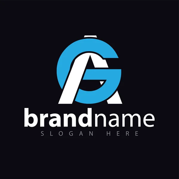 AG ilk harf logo simge vektör