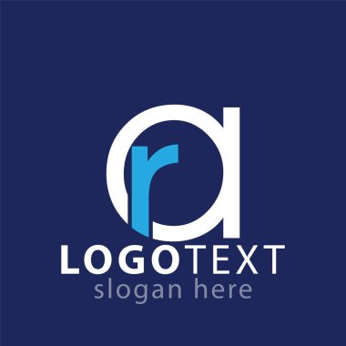 AR ilk harf logo simge vektör