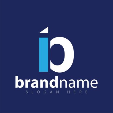 Ben b ilk harf logo simge vektör