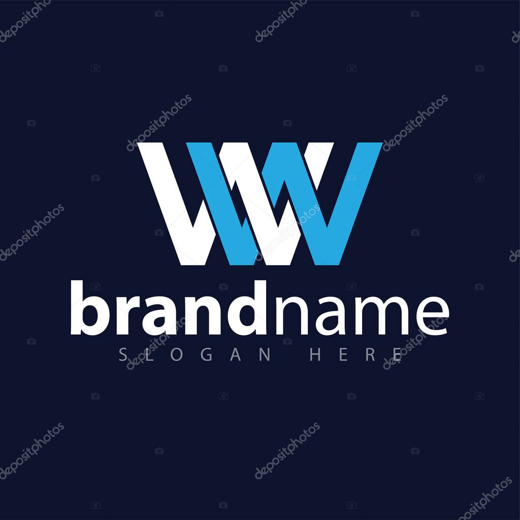 WW Initial letter logo icon vector