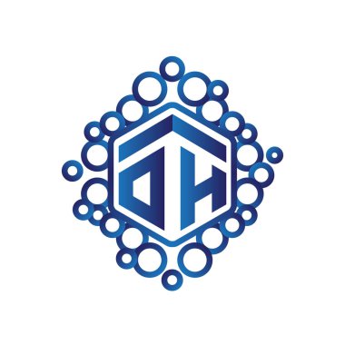 Oh ilk mektup altıgen logo vektör