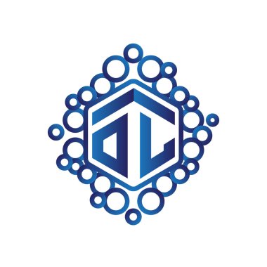 Ey L ilk mektup altıgen logo vektör