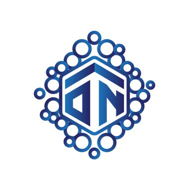 İlk mektup altıgen logo vektör