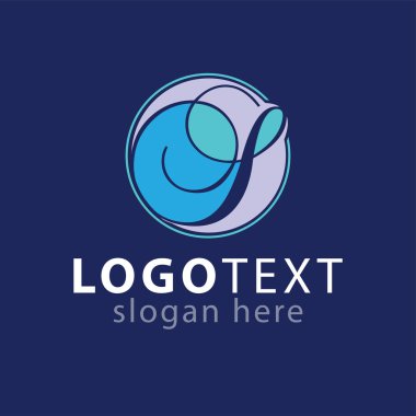 S ilk mektup kelebek logo vektör