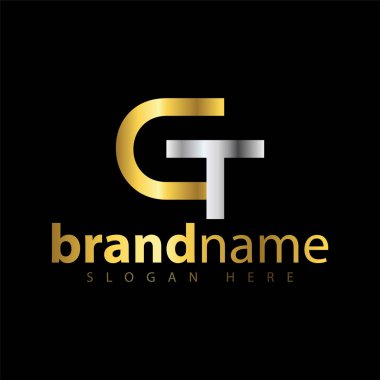 Gt ilk harf logo vektör