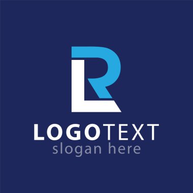 LR ilk mektup Soyut logo vektör