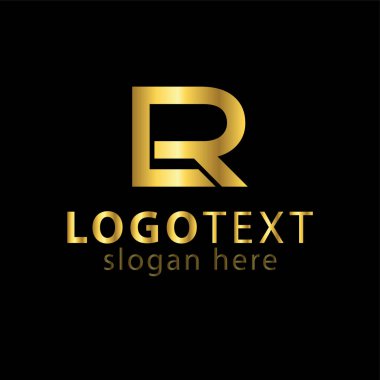 LR ilk mektup Soyut logo vektör